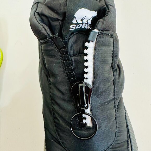 SOREL OUT N' ABOUT PUFFY PUFFER ZIP WATERPROOF INSULATED BOOTS BLACK - Picture 6 of 11